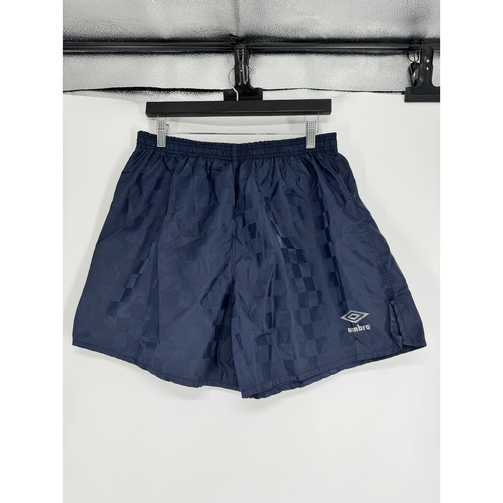 Vintage Umbro Soccer Shorts Mens XL 100% Nylon 90s Made In USA Athletic Navy